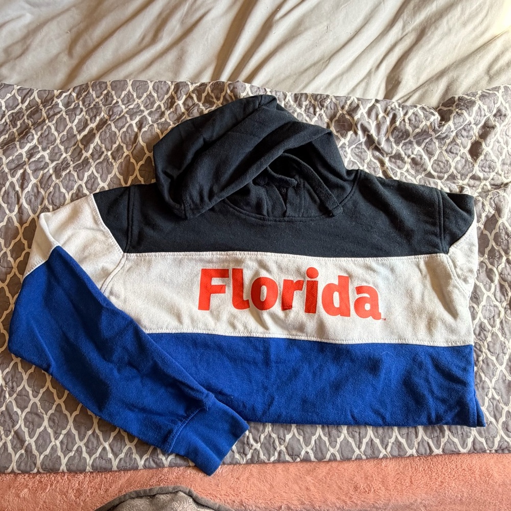 Florida Colorblock Women's Hoodie - Black, White, Blue